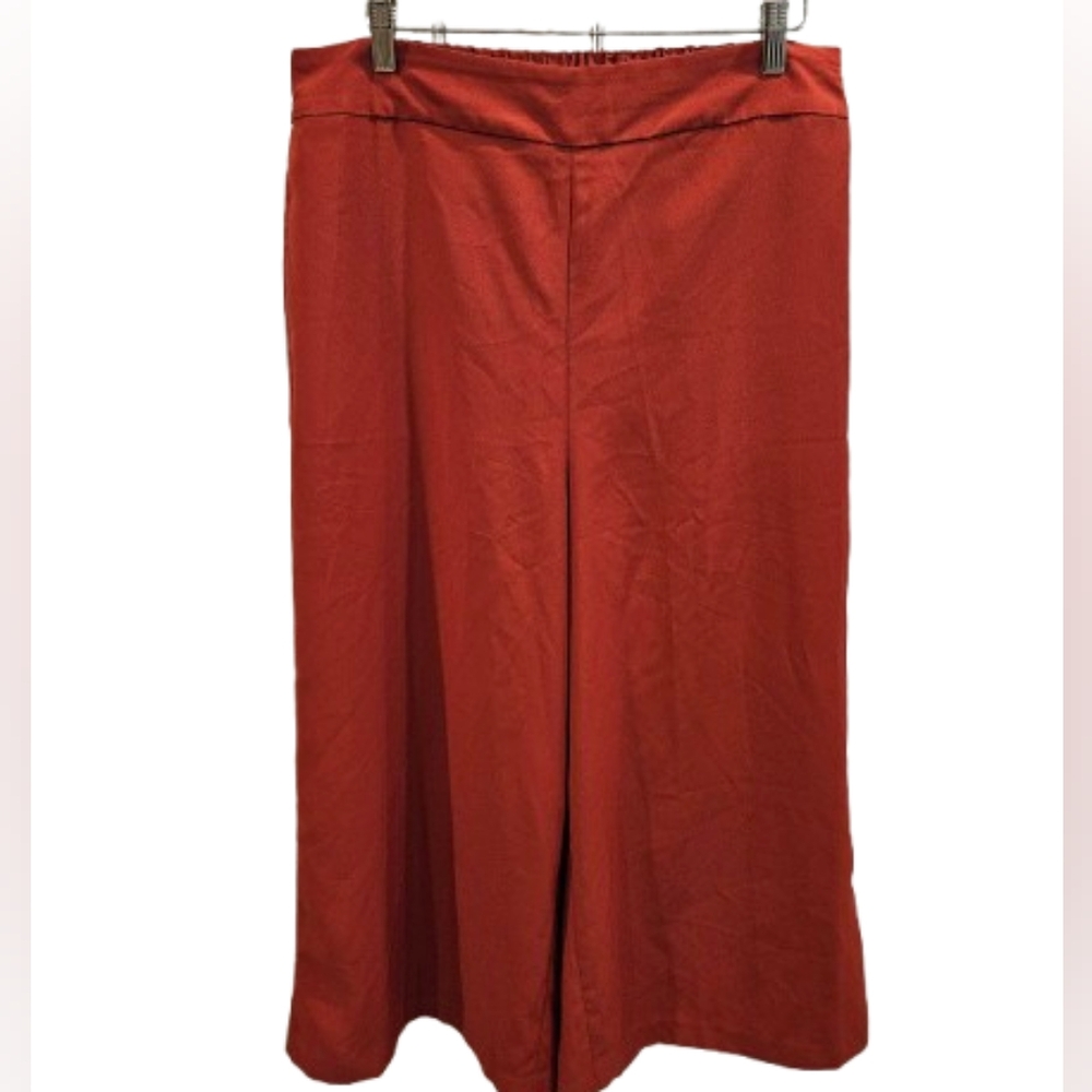 Madewell Rust Orange Wide Leg Crop Pant